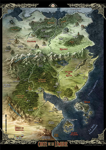 Carte Lémurie en couleur