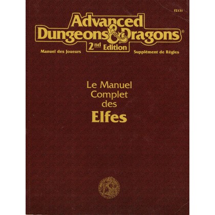 Le Manuel Complet des Elfes (jdr AD&D 2ème édition en VF) 001
