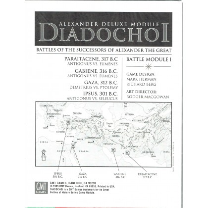 Diadochoi - The Great Battles of Alexander Deluxe (Module wargame GMT en VO) 001