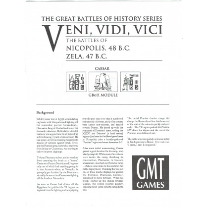 Veni, Vidi, Vici - The Great Battles of History Series (module wargame de GMT) 001