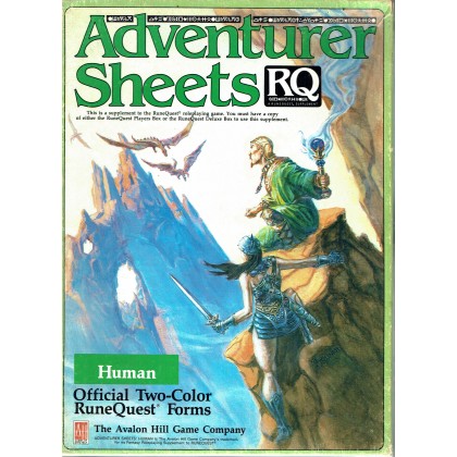 Adventurer Sheets - Human (rpg Runequest 3rd edition en VO) 001
