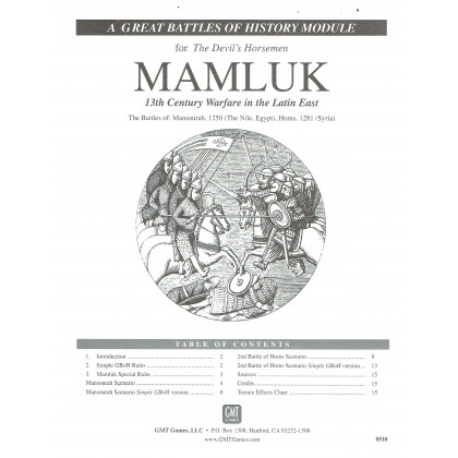 Mamluk - 13th Century Warfare in the Latin East (wargame The Great Battles of History Series de GMT) 001
