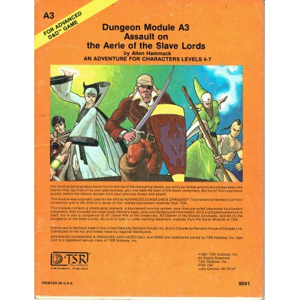 A3 Assault on the Aerie of the Slave Lords (jdr AD&D 1ère édition en VO) 002