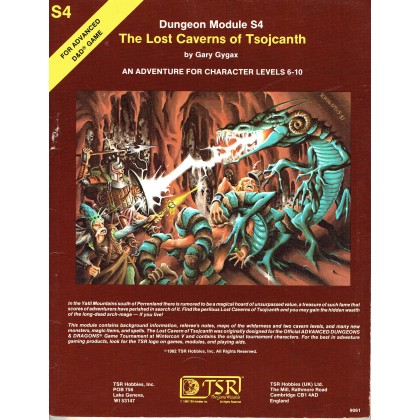 S4 The Lost Caverns of Tsojcanth (jdr AD&D 1ère édition en VO) 001