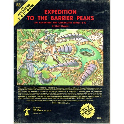 S3 Expedition to the Barrier Peaks (jdr AD&D 1ère édition en VO) 001