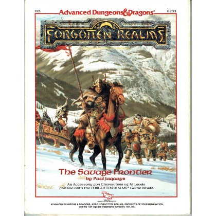 FR5 The Savage Frontier (jdr AD&D 1st edition - Forgotten Realms en VO) 002