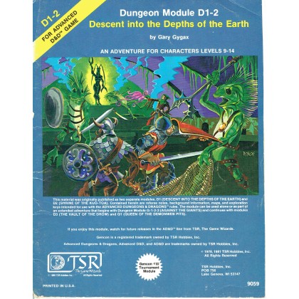 D1-2 Descent into the Dephts of the Earth (jdr AD&D 1ère édition en VO) 001