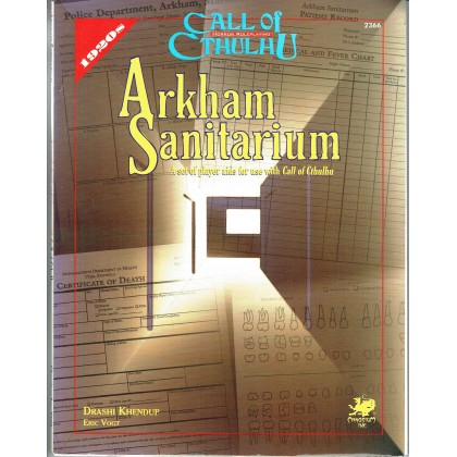 Arkham Sanitarium (Rpg Call of Cthulhu 1920s en VO) 001
