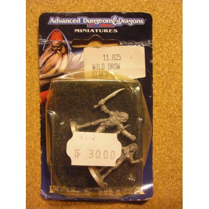 Wild Drow Elves (blister figurines AD&D Miniatures de Ral Partha) 001