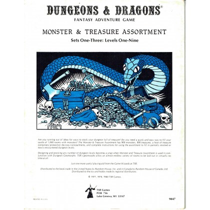 Monster & Treasure Assortment  (jdr D&D 1ère édition en VO) 001