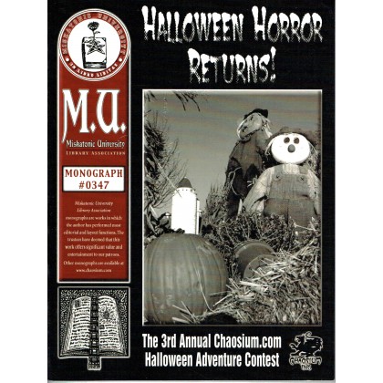 Halloween Horror Returns ! - Miskatonic University Library Association (jdr Call of Cthulhu en VO) 001
