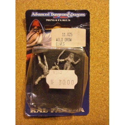 Wild Drow Elves (blister figurines AD&D Miniatures de Ral Partha) 002