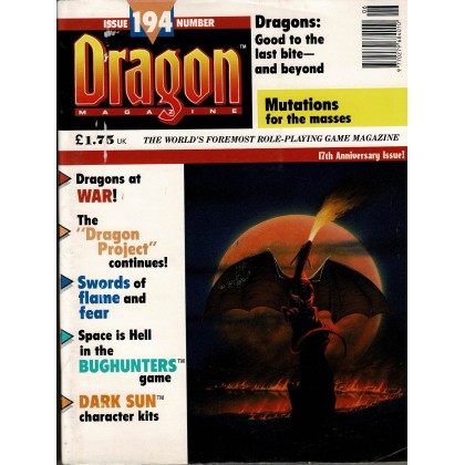 Dragon Magazine N° 194 (magazine de jeux de rôle en VO) 001