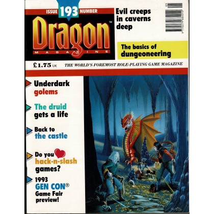 Dragon Magazine N° 193 (magazine de jeux de rôle en VO) 001