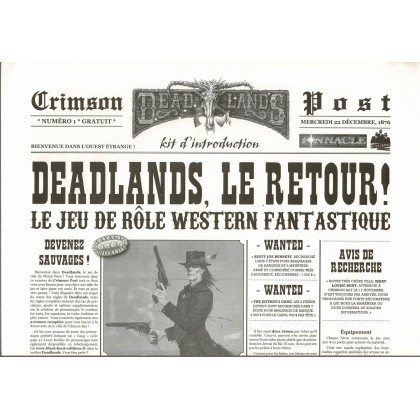 Crimson Post N° 1 - Kit d'introduction (jdr Deadlands Reloaded en VF) 002