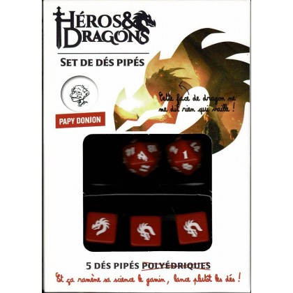 Héros & Dragons - Set de dés pipés de Papy Donjon (jdr de Black Book en VF) 001