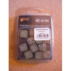 Order Dice (12) - Olive Drab (blister accessoire figurines Bolt Action en VO)