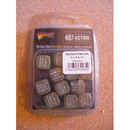 Order Dice (12) - Olive Drab (blister accessoire figurines Bolt Action en VO) 002