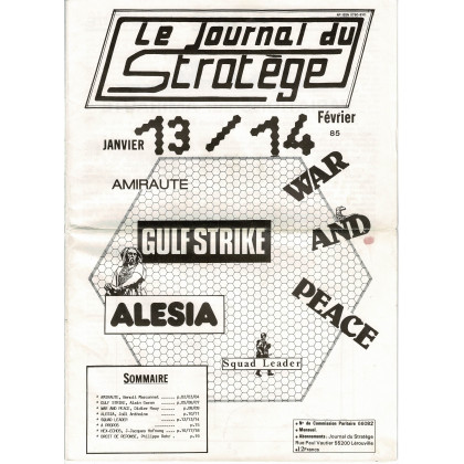 Le Journal du Stratège N° 13-14 (revue de jeux d'histoire & de wargames) 002
