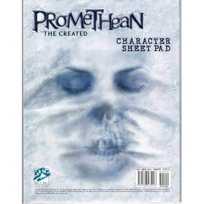 Promethean The Created - Character Sheet Pad (jdr Le Monde des Ténèbres en VO) 001