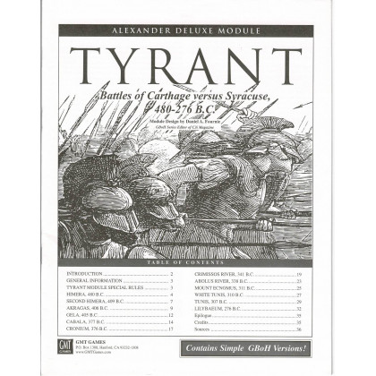 Tyrant - Alexander Deluxe Module (wargame de GMT en VO) 001