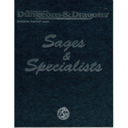Sages & Specialists (jdr AD&D 2e édition de TSR en VO) 001
