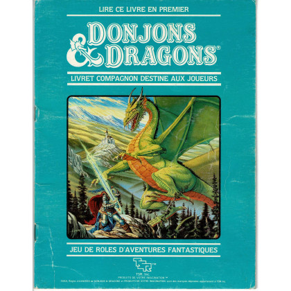 Donjons & Dragons - Livret Compagnon destiné aux Joueurs (jdr D&D 1ère édition en VF) 001