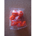 Set de 7 dés opaques oranges de jeux de rôles (accessoire de jdr) 003C