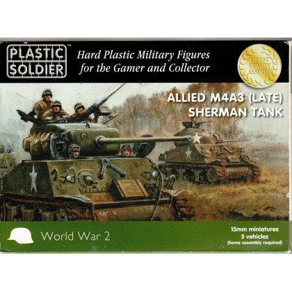 Allied M4A3 (Late) Sherman Tank (boîte figurines 15mm Plastic Soldier en VO) 001