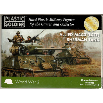 Allied M4A3 (Late) Sherman Tank (boîte figurines 15mm Plastic Soldier en VO) 002