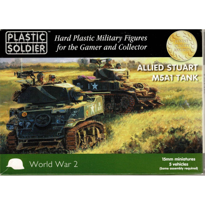 Allied Stuart M5A1 Tank (boîte figurines 15mm Plastic Soldier en VO) 001