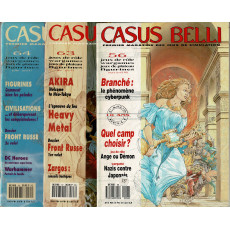 Lot Casus Belli N° 56-63-64 sans encarts (magazines de jeux de rôle)