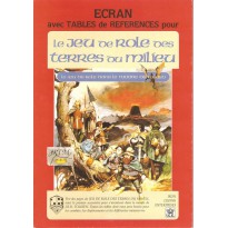 Ecran de jeu et livret de Tables de Références (jeu de rôle JRTM en VF)