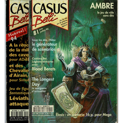 Lot Casus Belli N° 81-94 sans encarts (magazines de jeux de rôle) L133