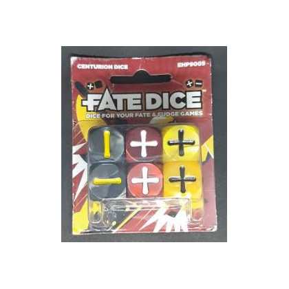 Fate Dice - Set de 12 dés Centurion Dice (blister d'Evil Hat Productions en VO) 001