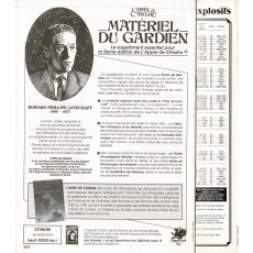 Matériel du Gardien (jdr L'Appel de Cthulhu 5e édition en VF)