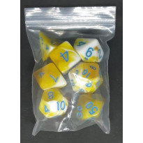 Set de 7 dés bicolores de jeux de rôles (accessoire de jdr) 005A