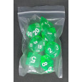 Set de 7 dés transparents de jeux de rôles (accessoire de jdr) 006A