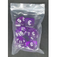 Set de 7 dés transparents de jeux de rôles (accessoire de jdr) 006F