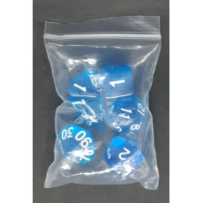 Set de 6 dés transparents de jeux de rôles (accessoire de jdr)