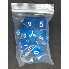 Set de 7 dés transparents de jeux de rôles (accessoire de jdr)