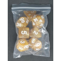 Set de 7 dés irisés de jeux de rôles (accessoire de jdr)