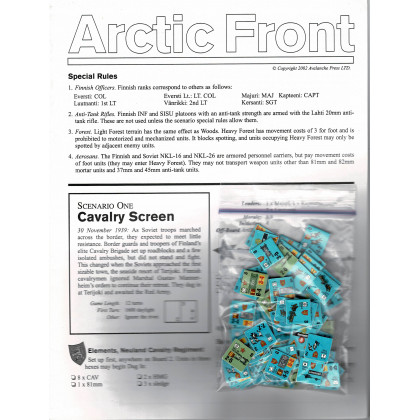 Arctic Front - Finland's War 1939-1944 (wargame Panzer Grenadier d'Avalanche Press en VO) 001