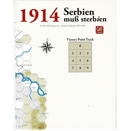1914 Serbien muss sterbien - Carte en papier (wargame de GMT en VO) 001