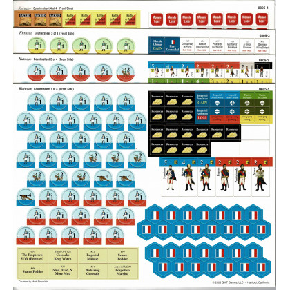 Kutuzov - 4 Planches de pions (wargame de GMT en VO) 001