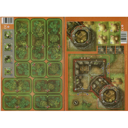 Heroes of Normandie - Lot Ferme fortifiée & Extra Terrain Set 2 (jeu de Devil Pig Games) L136