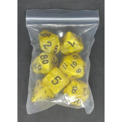 Set de 7 dés irisés de jeux de rôles (accessoire de jdr) 008BB