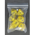 Set de 7 dés irisés de jeux de rôles (accessoire de jdr) 008BB