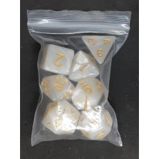 Set de 7 dés irisés de jeux de rôles (accessoire de jdr)