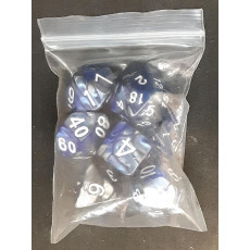 Set de 7 dés irisés de jeux de rôles (accessoire de jdr)